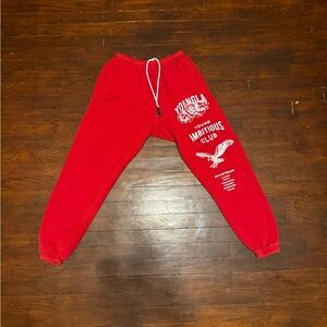 YoungLA Red Graphic 'Young Ambitious Club' Kids Sweatpants